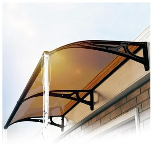Marquise Porte D'entree, Marquise De Porte Exterieur UV Protection, Pluie et Neige Protection, Carport Abri Voiture Store Exterieur Terrasse,32 * 40(80 * 100cm)