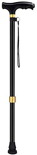 SilteD Canes Gehhilfen, Krücke, vierbeiniger Gehstock, Gehstock für ältere Menschen, verstellbar, rutschfest, schwarz, einbeinige Krücken, Gehhilfe