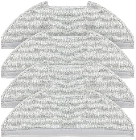 Fixbetter Lot de 4 Chiffons de Rechange pour Eureka E10s aspirateur Robot, lavables et réutilisables, Accessoires de Rechange