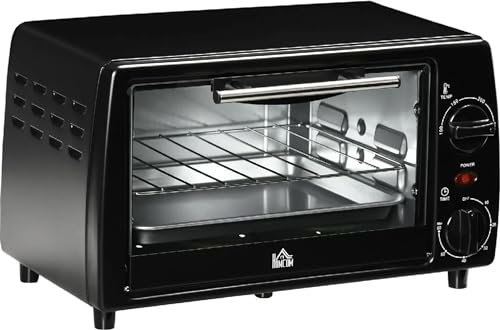 DecHome - Fornetto elettrico, 10 Litri, 750 Watt, Timer, Nero