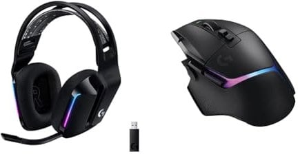 Logitech G733 LIGHTSPEED Wireless Gaming Headset with suspension headband & 02 X PLUS LIGHTSPEED Wireless RGB Gaming Mouse