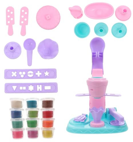 UPKOCH 3 Set macchina per il gelato toys for gelatiera giocattolo giocattoli macchina per gelato di simulazione macchina per gelato per bambini argilla Dolce genitore-figlio AbS