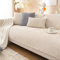 Gluhbirnen Sofadecke, Sofadecken Für Sitzfläche, Sofaschoner, Chenille Sofabezug, Sofa Überwurfdecke rutschfest, Bezüge Für Sofa, Couch Bezug, Couch Decke, Cremeweiß, 70 * 180CM