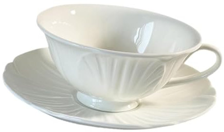 Keramiktasse, Kaffeetasse, Teetasse, 1 Set, französische Kaffeetasse und Untertasse, Tassen in Blumenform, Nachmittagstee-Tasse, Milchbecher mit Teller, Teetasse, Espresso-Milch, Trinkbecher, Büro, Ko