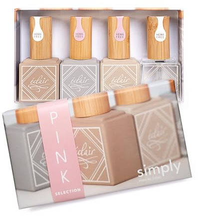 Simply mani by Eclair | PINK SELECTION Set | Hema Free | Komplettes Set für sicheren Hybrid-Maniküre | Einfache Anwendung | Vielseitige Nagel-Stylings | Hohe Produktqualität