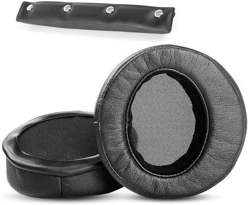 XRHTONG Prime Ersatz-Ohrpolster & Kopfband für Denon AH-D2000, AH-D5000, AH-D7000, AH-D1100, AH-D5200, AH-D7200, AH-D9200 Kopfhörer, Proteinleder & Viscoelastischer Schaum