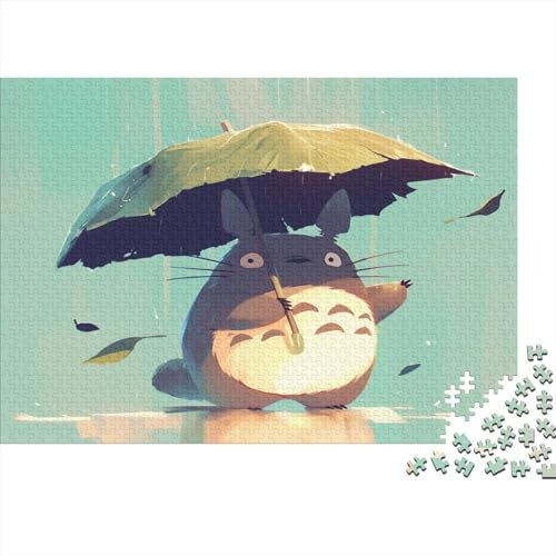 SANDUOHUA Totoro 1000 Puzzleteile Für Erwachsene,Süßes Tier Puzzle Farbenfrohes Legespiel,Puzzle-GescHennek 1000pcs (75x50cm)
