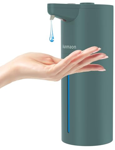 Distributeur de Savon Automatique sans Contact,Volume réglable Multi, Longue durée de Vie de la Batterie, Compatible avec du Savon épais et Mince pour la Salle de Bains et la Cuisine.