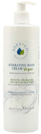 SOFT & CO - Hydrating Body Cream 500ml - Vegan - Daily face and body cream for the whole family