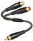 RAWAUX Sdoppiatore RCA 0.3m Adattatore Cavo Audio RCA a Y Splitter 1 Maschio a 2 Femmine Placcato Oro 24K Per TV, Subwoofer, Altoparlanti e Home Cinema