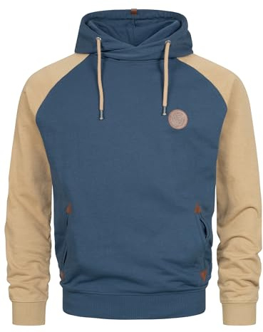 Indicode Herren INRowland Sweatshirt mit Kapuze | Hoodie Kapuzenpullover für Männer Teal, XL