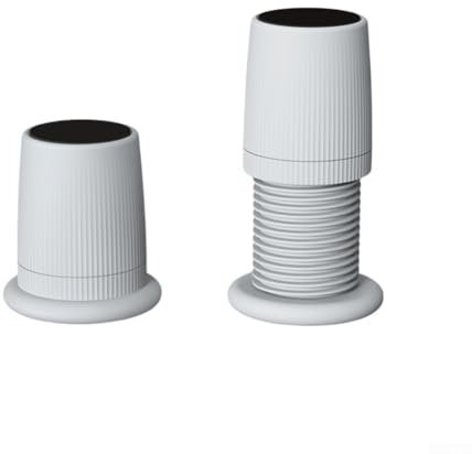 Lot de 2 tapis de pieds de meubles réglables pour lit, table, chaise, rehausseurs antidérapants, hauteur de 76 à 125 mm, noir, blanc, gris (gris)