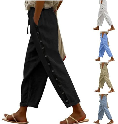 Generisch Reha Hose Damen Seitlich Zu Öffnen Trainingshose Lang Schnellfickerhose Rote Jogginghose 111 Leinen Freizeithose Cotton Sweathose