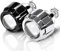 TUANZUN LED Angel Eyes,Angel Eye Light 2PCS 2.5 inch Mini Bixenon HID White Light Projector Headlamp H4 H7 H11 9005 H8 LED Dual Beam Lens 8000LM(Silver belt A cover)