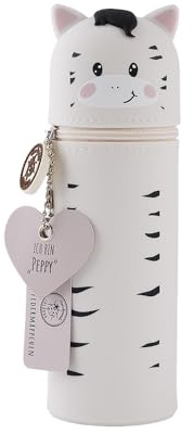 Lulubug Silikon Federmäppchen - Zebra Peppy | Federtasche aus weichem Silikon für Stifte | Federmappe und Stiftehalter | Mäppchen Tiere, Schlampermäppchen