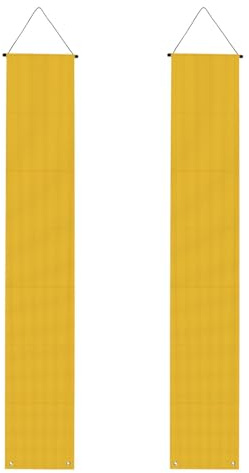 Dekoratives Veranda-Banner mit Papageien-Wappen, vertikal, geeignet zum Aufhängen im Freien, 30 x 180 cm, Gelb