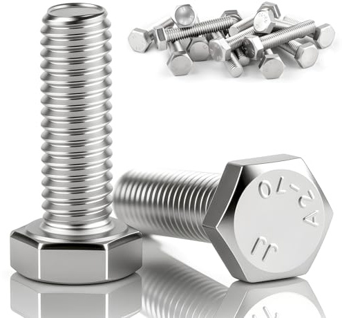 qjuwhua 30 Stück Sechskantschrauben M6x16mm 304 Edelstahl DIN 933 A2 V2A | Schrauben Außensechskant Vollgewinde Maschinenschrauben Gewindeschrauben Rostfreier für Metall Holz Kunststoff Alu Stahl