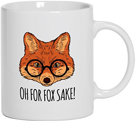 Lustige Kaffeetasse Kaffeebecher mit Oh For Fox Sake! Motiv von ShirtStreet, Größe: onesize,Weiß