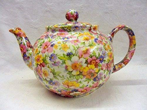 6 Cup teapot in Olde England Design by Heron Cross Pottery.