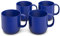Ornamin Becher 220 ml blau, 4er Set | hochwertiger Kaffeebecher aus Kunststoff