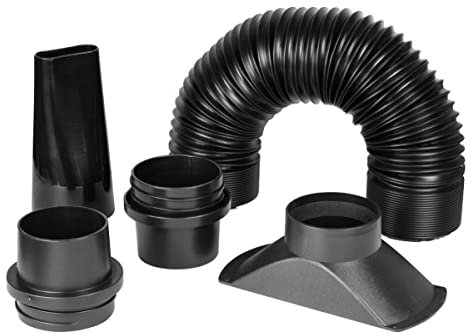 POWERTEC 70207 Flexibler Staubsammlungsschlauch und Armaturen-Set 10,2 cm