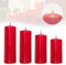 Candelo 4er Set Stumpenkerzen Weihnachten Ambiente Kerzen - Bordeaux 12/14/16/18cm - Advent Kerze Weihnachtsdekoration - Weihnachtskerzen für Adventskranz