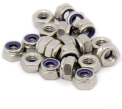 M6 (6mm) Nyloc Hex Nut (Type-T) - Stainless Steel (A2) (Pack of 20)