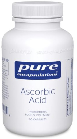 Pure Encapsulations Ascorbic Acid 1000mg, 90 Capsules | Immune Support & Reduces Tiredness, High-Strength 1000mg Vitamin C, Supports Collagen Formation & Iron Uptake