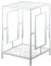 Convenience Concepts Town Square End zeitgenössisches modernes Wohnzimmerregal, Akzent-Beistelltisch, Schlafzimmer-Nachttisch, 40 cm, Glas/Chrom