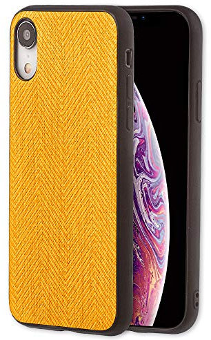 Lilware Canvas Z Rubberized Texture Plastic Phone Case for Apple iPhone XR. Yellow