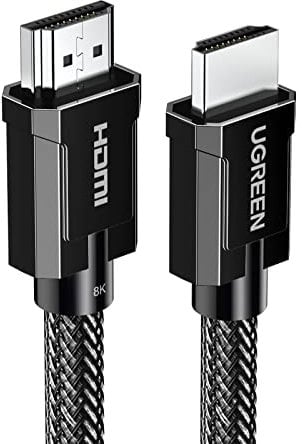 UGREEN HDMI 2.1 Kabel 8K@60Hz 4K@120Hz 48Gbps Dynamische HDR10 Dolby Vision eARC HDCP2.3 Gaming VRR HDMI 8K Kabel kompatibel mit TV, Monitor, PS5/PS4 Pro, Soundbar MacBook Pro2021 usw.(2m)