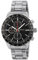 Breil, Fast Kollektion, Herrenuhr, Chronograph, Edelstahlgehäuse, Schwarze Aluminium-Lünette mit Silberner Skala, Schwarzes Zifferblatt, Fluoreszenz-Zeiger, Wasserdicht, Durchmesser 44 mm