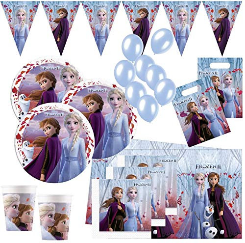 XL Die Eiskönigin 2 Party Deko Set 52 Teile für 6 Kinder