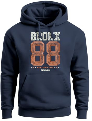Neverless® Hoodie Herren College Motiv Schriftzug Bronx 88 New York City Kapuzen-Pullover Männer