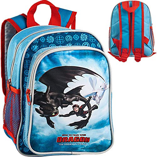 alles-meine.de GmbH Kinder Rucksack - Dragons - Drachenzähmen leicht gemacht - Tasche - beschichtet & wasserfest - Kinderrucksack/groß Kind - Jungen - z.B. für Kindergarten/V..