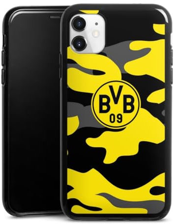 Silikon Hülle kompatibel mit Apple iPhone 11 Case schwarz Handyhülle BVB Borussia Dortmund Fanartikel