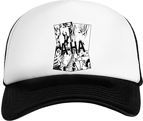 Aha Weiß Schwarz Unisex Kinder Baseball Cap Kids White Black