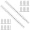2 PCS Stainless Steel 304 Piano Hinge, 16 Inch Heavy Duty Continuous Hinge, 0.04 Thickness Fixing Folding Continuous Piano Hinge