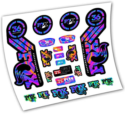 Adesivi in vinile adesivo Fox 36 Performance Elite 2021 Forcella (Psychedelic Rainbow)