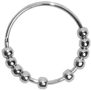 Silver-Stage Antistress Ring Anxiety Fidget Band Spinner Fingerschmuck Spiral Perlen Kupfer Damen Herren Jungen Mädchen zum Stressabbauen