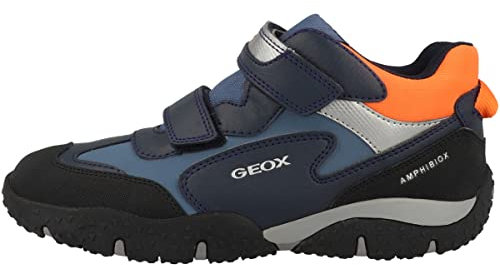 Geox Herren Jr Baltic Boy B Abx Schuhe, Navy Orange, 38 EU