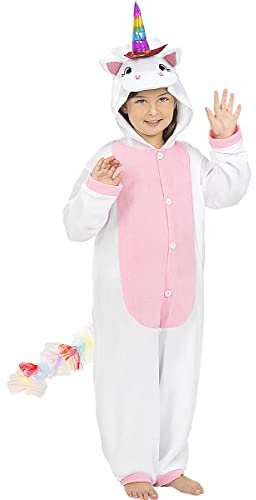 Funidelia | Déguisement licorne rose onesie pour fille et garçon Originaux & Amusants - Déguisement pour Enfant et accessoires pour Halloween, carnaval et fêtes - Taille 5-6 ans - Rose
