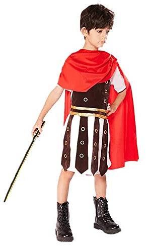 EraSpooky Mittelalterliches römisches Gladiator-Kostüm für Kinder, Halloween-Königsritter-Krieger-Kostüm für Jungen