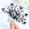 IYOU Brautschmuck Hochzeit Haarkamm schwarze Perlen Kopfschmuck Perle Braut Seiten Kamm Haarschmuck für Frauen