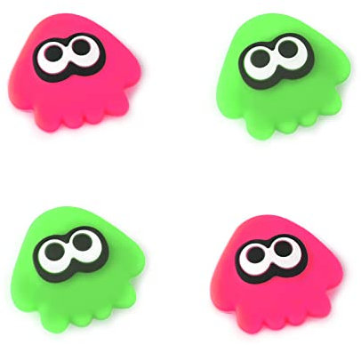 TIKOdirect Bonitas tapas de agarre para el pulgar compatibles con Switch Joy-con/OLED/Lite, Kawaii Joystick Cap Grip 4 piezas de silicona suave protectora ergonómica cubierta de botón color rosa pulpo