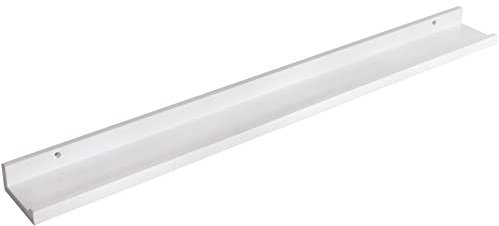 IBUYKE Étagère murale flottante en bois de chêne massif, étagère créative en forme de U pour salon, bureau, chambre, salle de bain, cuisine, blanc RF-GB601W