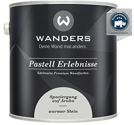 Wanders Pastell Experience 2,5 l – Pietra calda/grigio chiaro – Pittura murale per mobili da cucina e mobili – Colore gesso per legno e molto altro ancora, ad asciugatura rapida