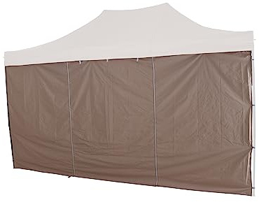 Set-Seitenteile Taupe zu Allrounder Pavillon 3 x 4,5 m, Bezug aus 160 g/m² Polyester, PU-beschichtet, 4 Stück, Taupe