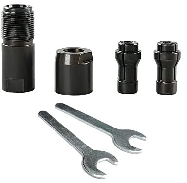 Ronyme Straight Grinder Chuck, Angle Grinder Chuck, Angle Grinder Chuck Adapter, for Auxiliary Tools Tile Tools Wood Tools Polishing Grinding, 6mm and 3mm