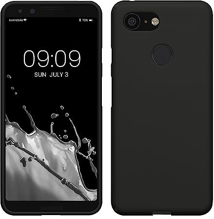 kwmobile Hülle kompatibel mit Google Pixel 3 Hülle - weiches TPU Silikon Case - Cover geeignet für kabelloses Laden - Schwarz